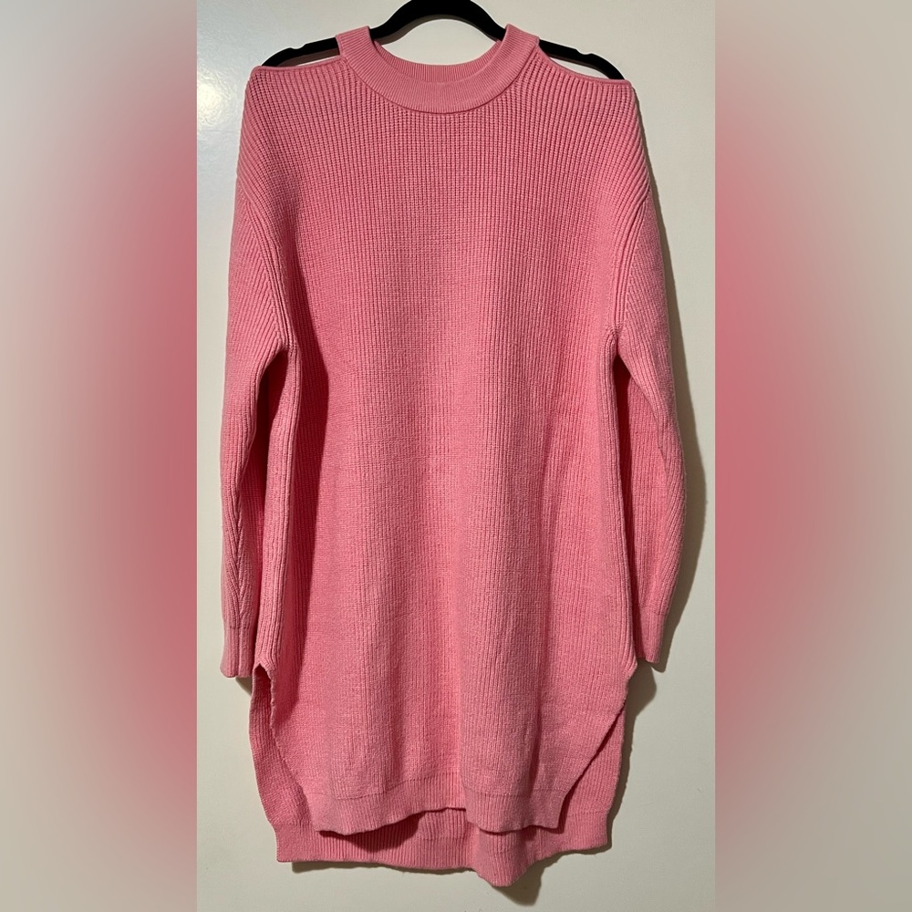 ByEgreis Cold Shoulder Long Sleeve Ribbed Dress - Picture 5 of 5